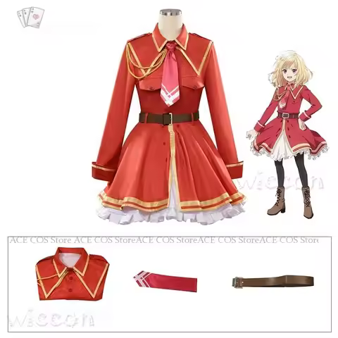 Jill Savelle Cosplay Costume Red Uniforms Anime Do-Over Damsel Conquers the Dragon Emperor Halloween