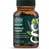 Gaia Herbs Adrenal Health Daily Support 60 Liquid Phyto-Capsules - with Ashwagandha, Holy Basil & Sc