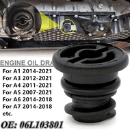 Engine Oil Drain Plug Screw CAP Sump Pan Nut Bolt Black 06L103801 for New Audi A4L/Q5 Volkswagen Gol