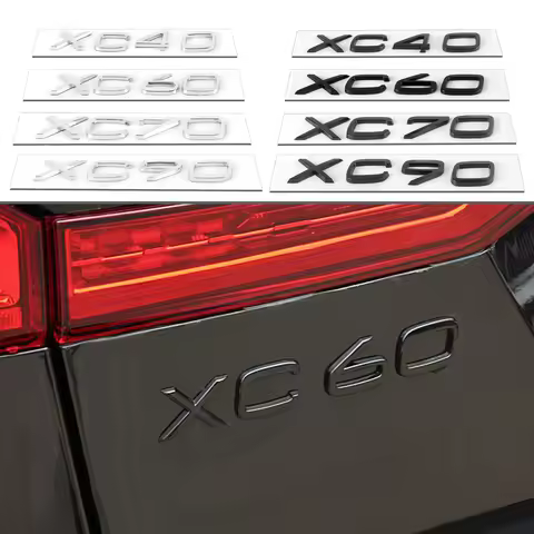ABS Car XC Series Number Emblem Logo Sticker Rear Trunk Decals Accessories For Volvo XC40 XC60 V70 S