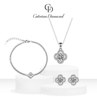 Caterina Four-Leaf Clover Moissanite Diamond Jewelry Set DN021-DE033-DB018
