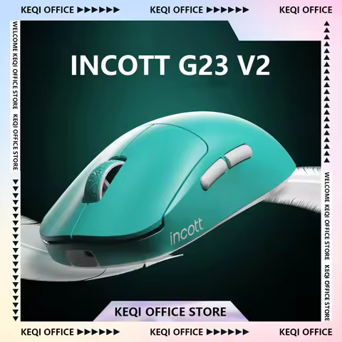 Incott G23 V2 E-sports Mouse 47g Lightweight PAW3395 Wireless 3-mode 8000Hz Polling Rate Ultra Low L