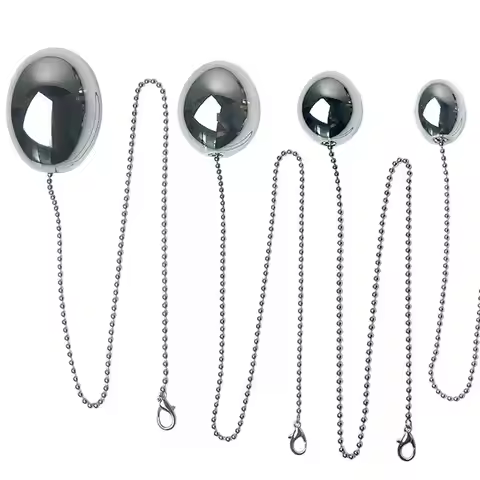 【S】Big Metal Anal Balls Butt Plug Stainless Steel Prostate Anal Beads Expansion For Man Dilator Fema