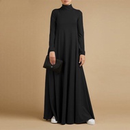 Pakaian Jubah Labuh Moden Saiz Besar Lengan Panjang Wanita Set Baju kurung Perempuan Oversize Loose Plus Size For Women Lady Big Casual Long Dress Muslimah Elegant Modern