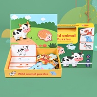 kids Magnetic puzzles set animal traffic puzzle gift box children day gift birthday return gift