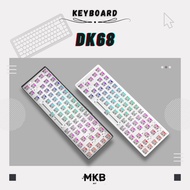 [READY STOCK] DK68 Mechanical Keyboard Kit 65% Hot-Swap Customisable RGB Tri-Mode 2.4Ghz Bluetooth Type C Silicon Dampener