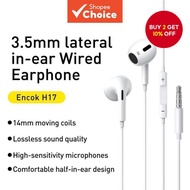 H17 Wired Earphone Encok Lateral In-Ear Earbuds With Microphone 3.5mm Ports Devices HiFi  Noise Canc