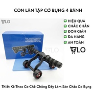 Con Lăn Tập Cơ Bụng 4 Bánh(AB Roller And Push Up Bar) Tặng Kèm Thảm Lót Gối