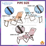 LaMoison 3V Lazy Chair Extra Big XXL 32 MM Pipe Pillow Curve Foldable Folding Chair Relax Chair