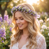SEVENHOME3E Flower Crown, Garland Simulated Flower Floral Headband, Fashion Korean Style Hairband Bo