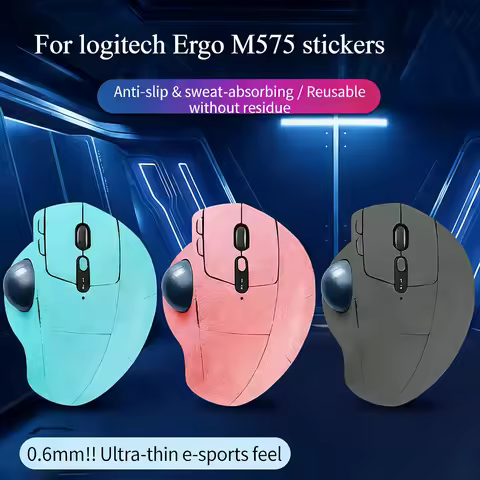 for Logitech Ergo M575 Mouse Grip Tape Skate Handmade All inclusive Sticker Professional Non Slip Li
