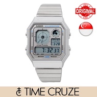 [Time Cruze] Casio A130 Vintage Digital Analog Style Adjustable Stainless Steel Strap Unisex Watch A