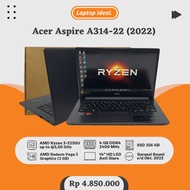 Acer Aspire A314-22 (2022) SLIM Ryzen 3 RAM 4 GB SSD 256 GB MULUS SEGE