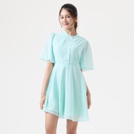 EP ชุดเดรส สีเขียวมิ้นต์ลายจุดคลิปดอท ผู้หญิง สีเขียวมิ้นต์ | Mint Green Clip Dot Dress | 00952