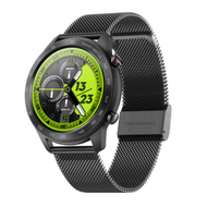MX5智慧藍牙通話手錶心率血壓血氧睡眠監測運動計步手環（黑鋼）