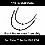 34326753610 2Pcs Car Accessories Front Brake Hose Assembly for BMW 7 Series E65 E66 Auto Parts