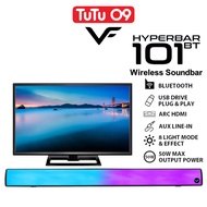 Vinnfier VF Hyperbar 101 Bluetooth Soundbar 50w Home TV 8 LED Light Effect ARC HDMI USB AUX