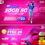 🔥eSIM YES 5G RM20 50GB🔥YES FT5G esim PREPAID DATA FT20