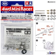 TAMIYA 15418 DOUBLE ALUMINUM ROLLERS W/RUBBER RINGS 13-12MM