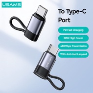 USAMS AU17 OTG Adapter 30W PD Digital Display Type-C Adapter For IPhone15 Fast Charging OTG Connecto