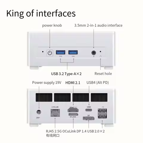 SZBOX UM760 PLUS Ryzen 5 7640HS Windows 11 Pro DDR5 WIFI 6E BT5.2 Lower Power Office Gaming Computer