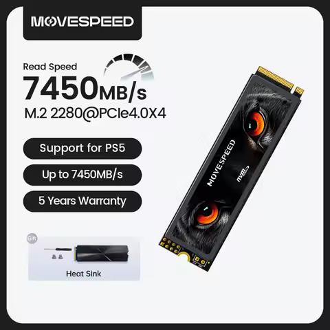 MOVESPEED 7450MB/s SSD Nvme M2 4TB 2TB 1TB Internal Solid State Drive M.2 2280 PCIe4.0 Hard Disk for