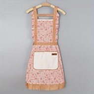 1pc Floral Lace Princess Apron With Handkerchief Pocket - And, Perfect For Cleaning Kitchen, Living 