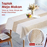 Gold Aesthetic Premium Dining Table Cloth 140X183CM/140X 220CM/140X140CM/120X175CM/ Thick Waterproof Anti-Oil Tablecloth High Quality Modern Import - D81,2,3,4 -1A -Dlx