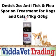 Detick Anti Tick & Flea Drop  2cc spot on Detick + syinge
