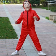 Money Heist Cosplay Costume Red Overall Suit Halloween Party Ladies Traditional Costume Polyester Ma