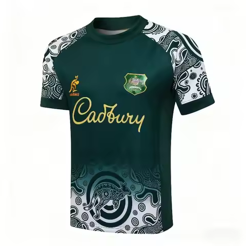 Australia Rugby Jersey Men's Breathable Training Football Shirt Kangaroos Wallabies Retro Casual Sho