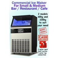 Commercial Ice Maker 68kg & 100kg (2 Water Input), Mesin ais,pembuat ais,ice production,ice cube mak
