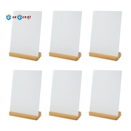 6 Pack Sublimation Photo Frames Blanks 5 X 7 Inch Heat Transfer Metal Picture Frames with Wood Base 