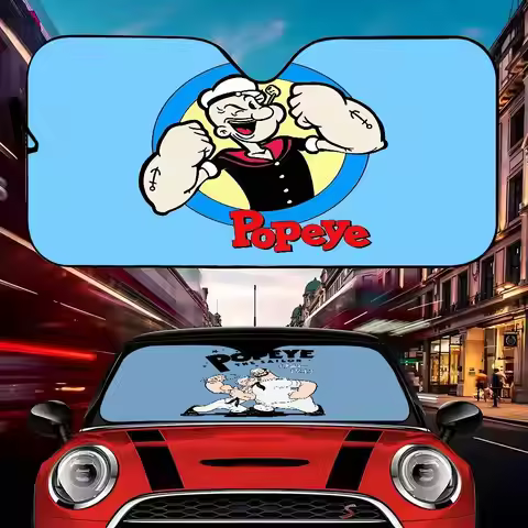 Classic Animation P-Popeye The S-Sailor Car Window Sun Shade Windshield Anti-UV Protection Front Rea