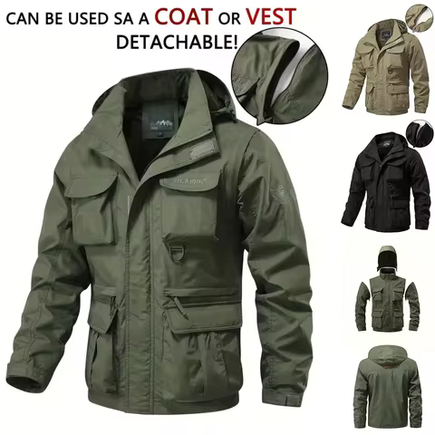 2025 New Spring Autumn Men Tactical Jacket US Army M65 Military Field Jacket Trench Coats Hoodie Cas