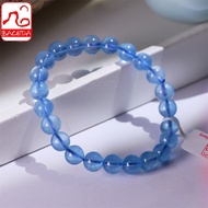 Baceda Natural Crystals of Aquamarine Bracelets, March Birthstone HQ bracelet high transparence