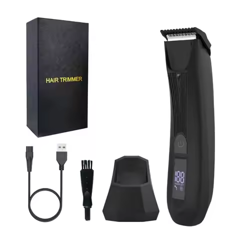 Electric Balls Trimmer Intimate Shaver for Men Waterproof Wet/Dry Eggs and Body Groomer Testicle Sha