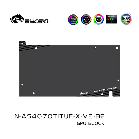 Bykski Water Block Use for ASUS TUF RTX 4070Ti 12G GAMING / 4070 SUPER Dual GPU Card /Copper Cooler 
