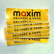MAXIM PREMIUM DELIVERY & FOOD HELMET STICKERS | Motorbike | ONLINE OJEK CARS SPOT/S STICKER/S