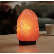 (Dimmer-Wooden Base) Fine Grade Himalayan Rock Salt Light Table Lamp Bedside Night Lamp Wire Lamp