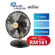 Mistral Elegantly Classic Table Fan With Metal Blades - Roy MTF1215M / Rezo Table Fan 12 INCH - T18