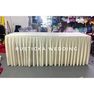 Page #1 4ft Table Skirting With Top Layer Meja Canopy Khemah Long Table Skirting Velcro Pleated Tabl