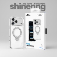 Keephone Shinering Transparent Case 360 Rotating Stone Ring Stand Shockproof Iphone 17 Pro Max