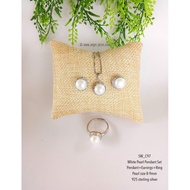 * S* [SW_C97] White Real Pearl Pendant Set Beautiful And Elegant Size 8-9mm