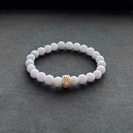 天然A貨翡翠 淡紫羅蘭翡翠手串