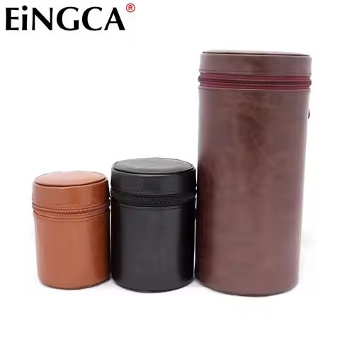 Fashion DSLR Camera Lens Bag Case PU Bag for Canon Nikon Sony Pentax Fujifilm Tamron Sigma Leica Oly
