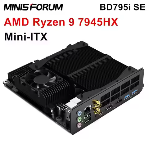 MINISFORUM BD795i SE Gaming Mainboard AMD Ryzen 9 7945HX 16C/32T 2*DDR5 2*NVMe PCIe5.0 x16 2.5G LAN 