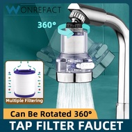 Faucet Filter Cartridge Kitchen & Bath Shower Tap Water Filter Clean Dual Cartridge PP Cotton Faucet