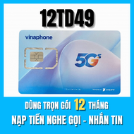 (SALE 50%) Sim 4G Vina 12TD49 100Gb 1 tháng Trọn Gói 12 Tháng Miễn Phí Không Nạp Tiền Hàng Tháng - S