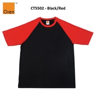 Oren Sport CT55 Cotton Baseball Tee - Red/Black